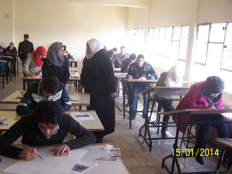 84طالباً وطالبة يتقدمون لامتحان العمارة الموحد في دورته الأولى 2024 في جامعة حماة
