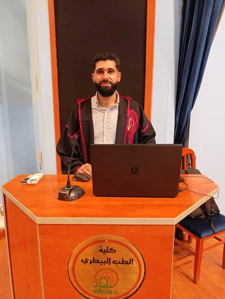 مناقشة علنية لرسالة الماجستير في كلية الطب البيطري- قسم الأحياء الدقيقة بجامعة حماة